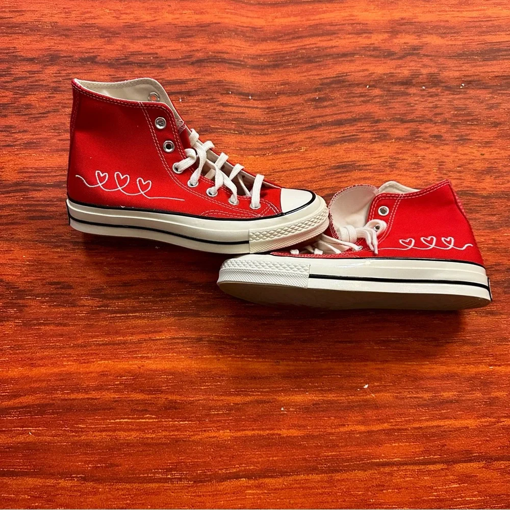 Brand New Converse Chuck Taylor Hi Valentine’s Day “Made With Love” Shoes - Sz 7 - Picture 3 of 7